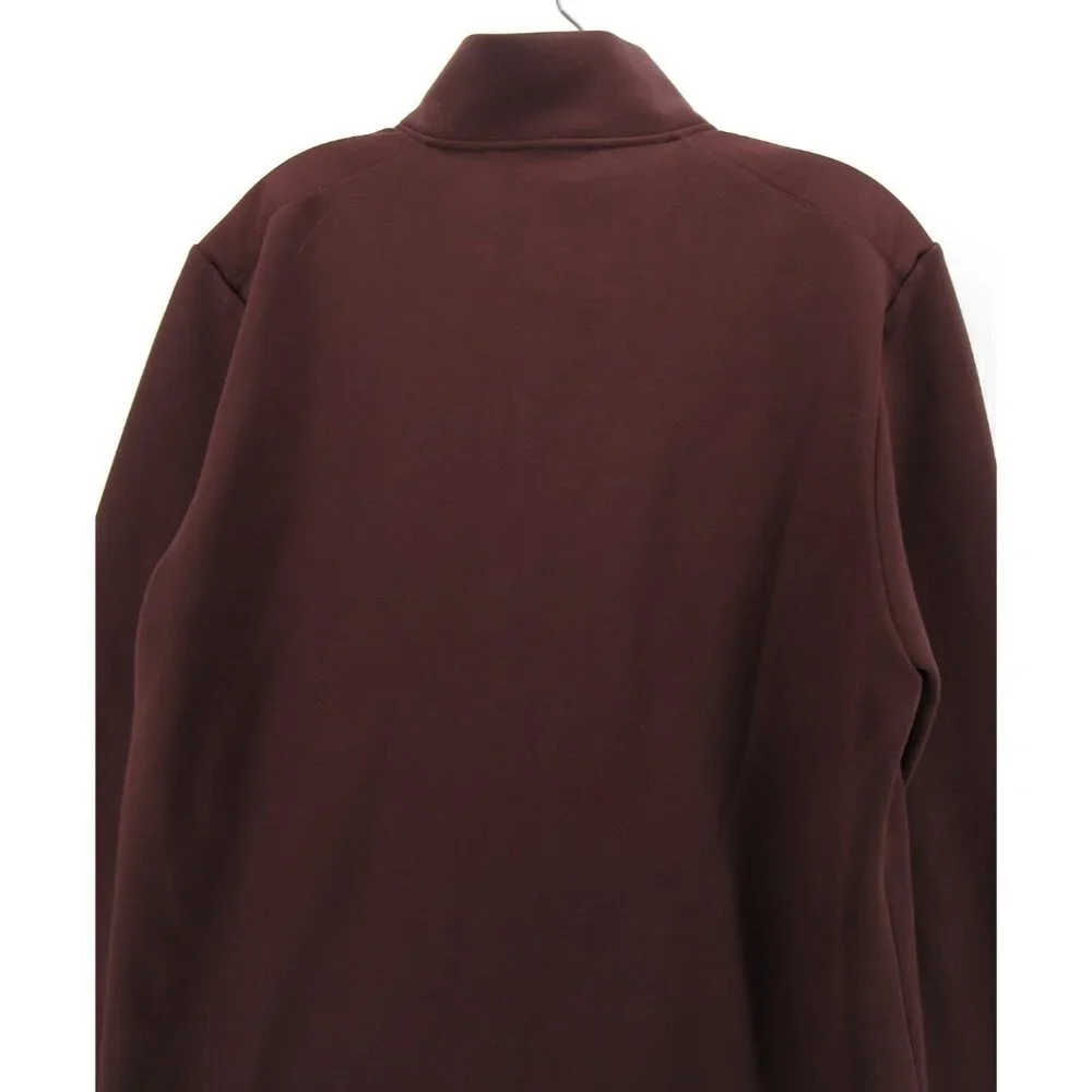 Magaschoni Sweater Small 1/4 Zip Pullover Minimalist Mock Neck NEW